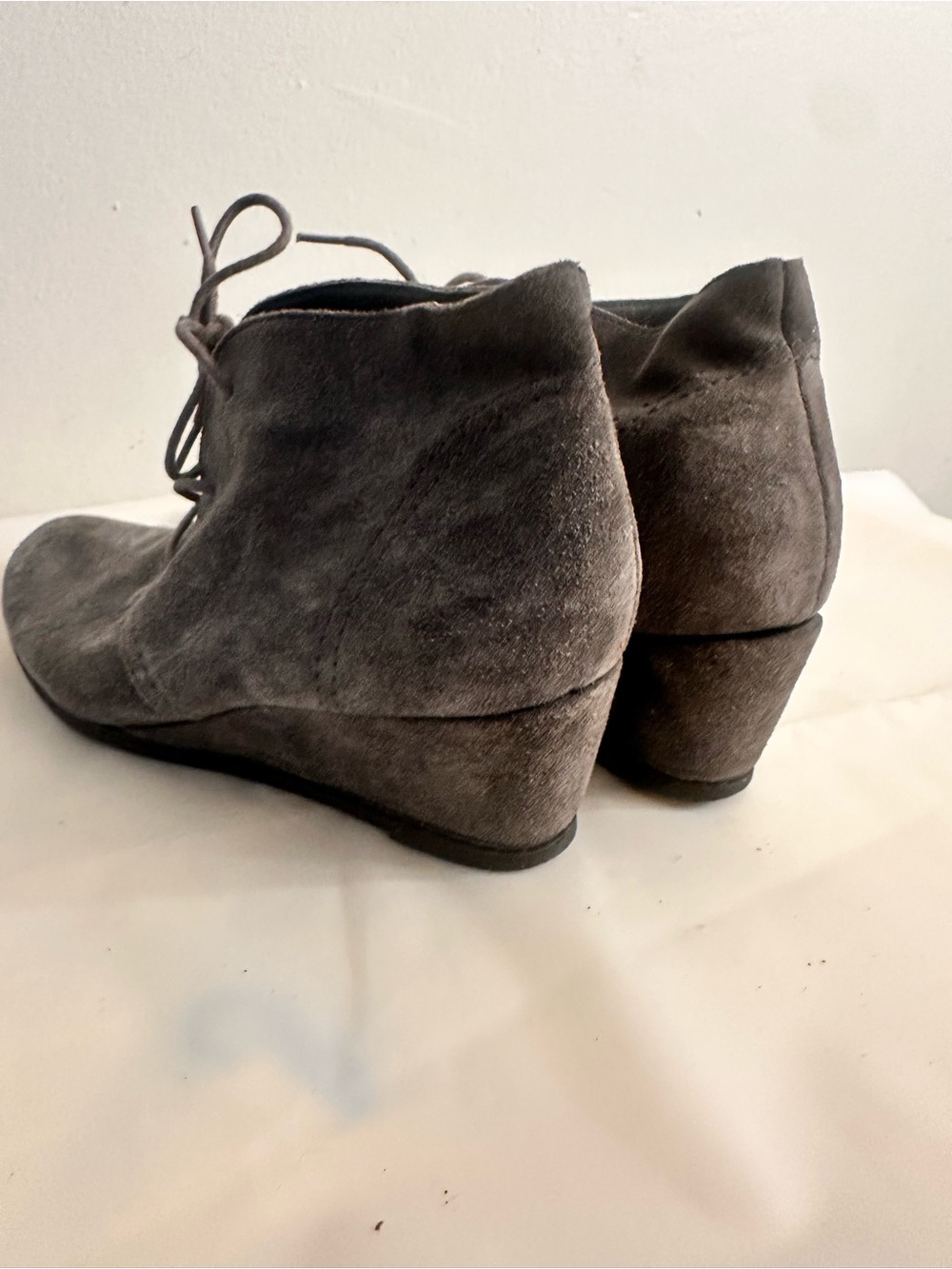 /8/Women's faux Suede Wedge Ankle Boots